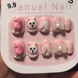 Hand-made press-on nail (brand new, size small)